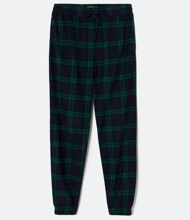 Pantalón de Pijama con Cintura Elástica y Estampa de Cuadros 5