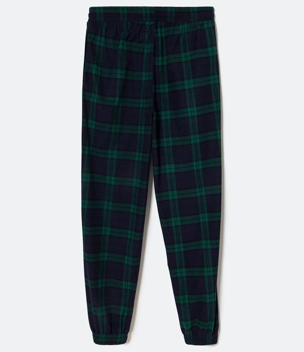 Pantalón de Pijama con Cintura Elástica y Estampa de Cuadros 6
