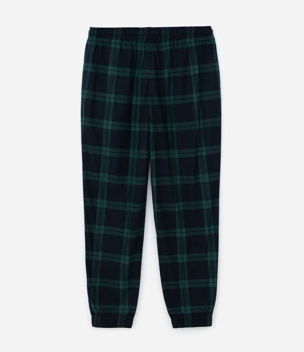 Pantalón de Pijama con Cintura Elástica y Estampa de Cuadros 7