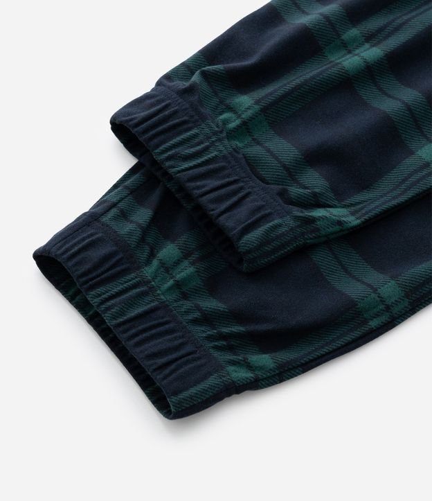 Pantalón de Pijama con Cintura Elástica y Estampa de Cuadros 9