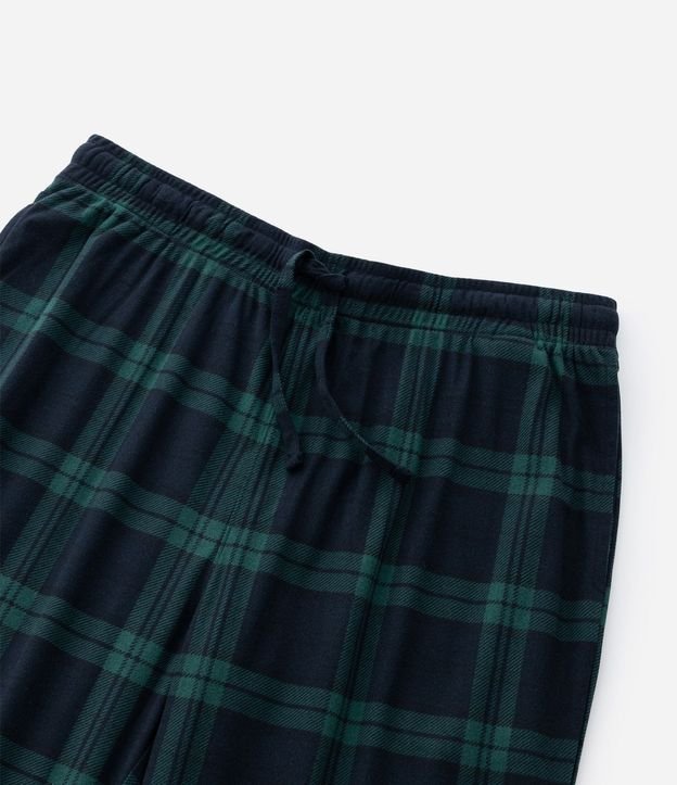 Pantalón de Pijama con Cintura Elástica y Estampa de Cuadros 10