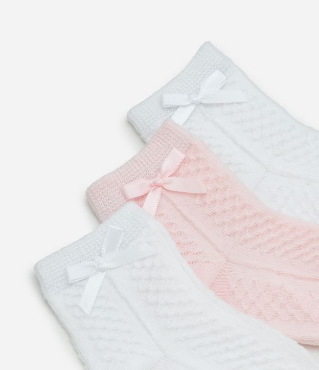 Kit con 3 Medias Bebé Texturizada - Talle 0 a 12 meses 3