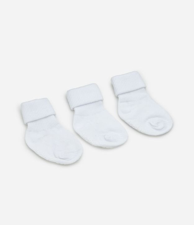 Kit 03 Pares de Medias Infantil con Dobra Doble - Talle 0 a 12 meses 2