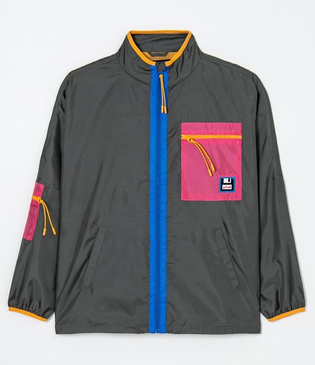 Campera Larga con Cierre Contrastante 5