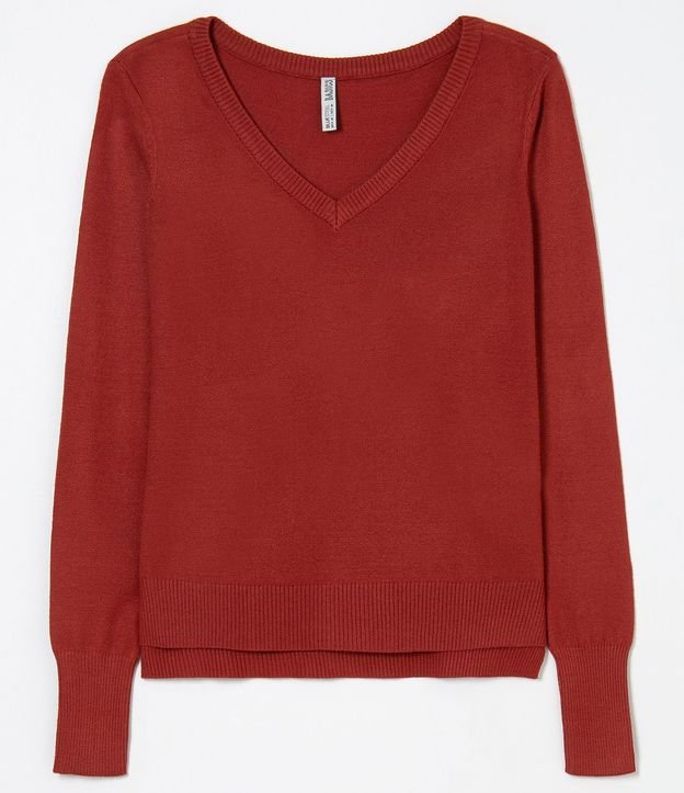 Blusa de Punto con Abertura Básica