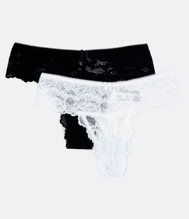 Kit 02 Bombachas Bikini en Encaje Floral