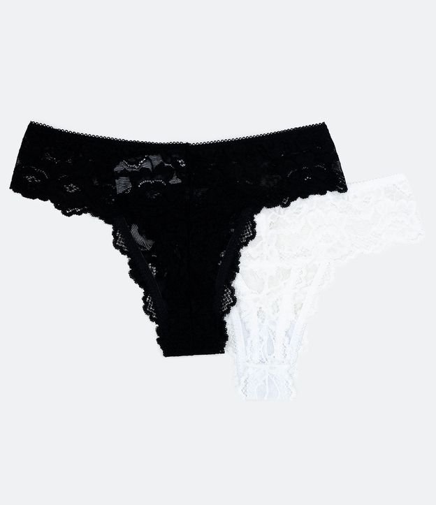 Kit 02 Bombachas Bikini en Encaje Floral 2