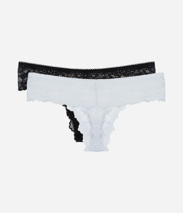Kit 02 Bombachas Bikini en Encaje Floral 5