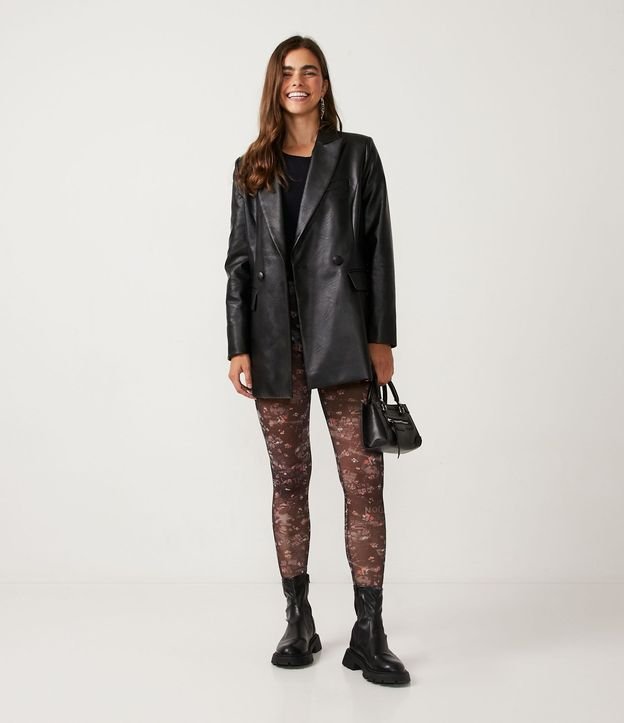 Pantalón Legging Cintura Alta con Estampado Floral
