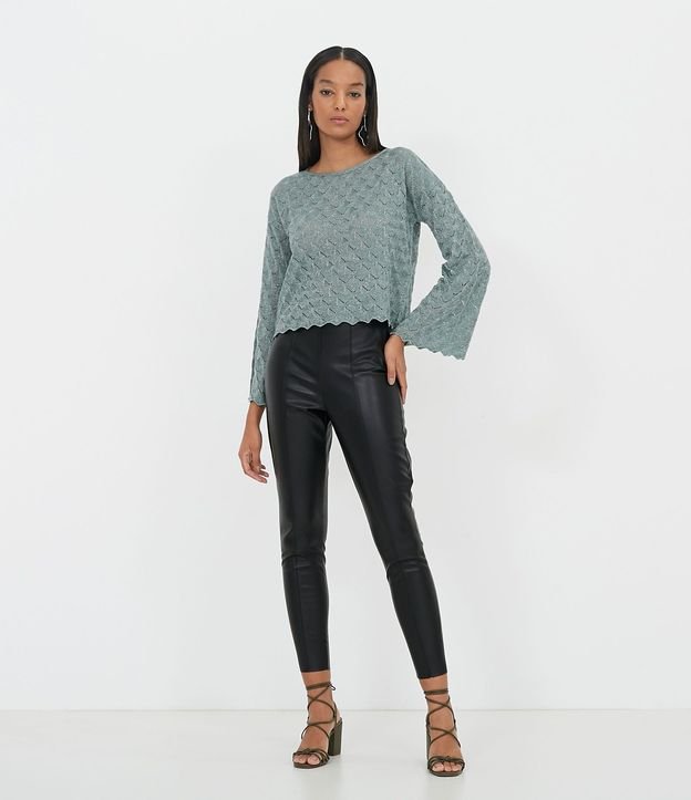 Blusa Manga Larga con Textura