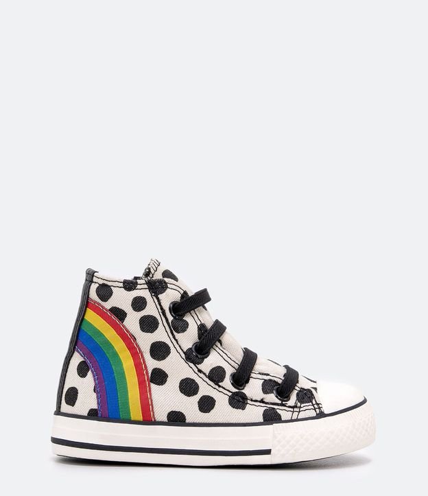 Champión Infantil Estampa Lunares y Arco Iris