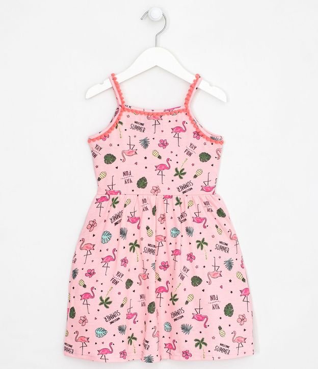 Vestido Infantil Fit Breteles Estampado - Talles 5 a 14 años 2