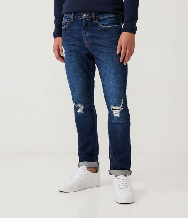 Pantalón Jean Skinny con Desgastes 2