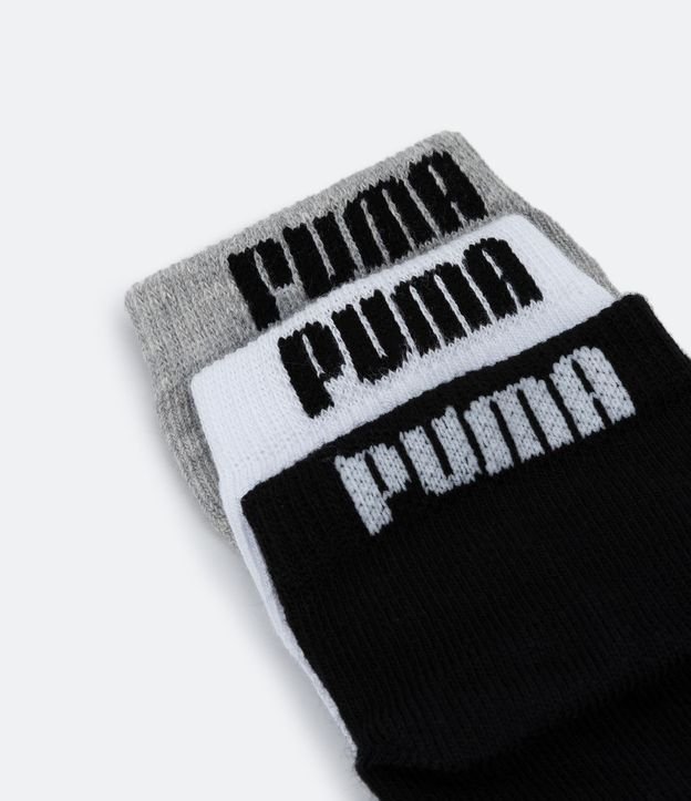 Kit 03 Pares de Medias Infantiles Caña Corta Puma- Talle 25 al 39 5