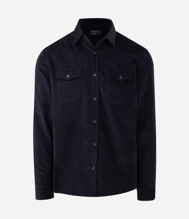 Camisa en Terciopelo con Bolsillos Delanteros 6