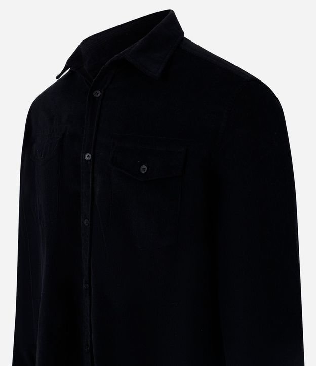 Camisa en Terciopelo con Bolsillos Delanteros 7