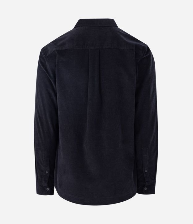 Camisa en Terciopelo con Bolsillos Delanteros 8