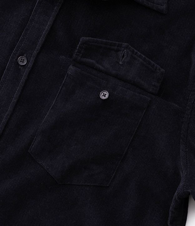 Camisa en Terciopelo con Bolsillos Delanteros 11