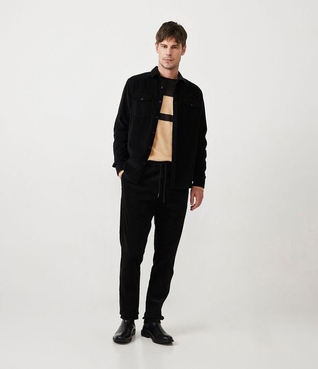 Camisa en Terciopelo con Bolsillos Delanteros 2