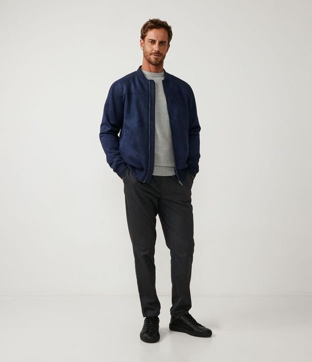 Chaqueta Bomber Lisa con Bolsillo 1