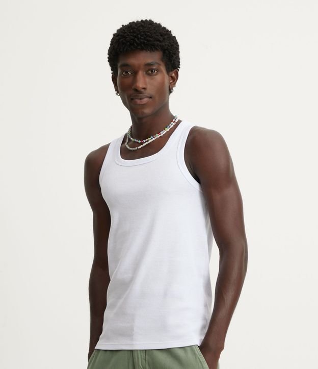 Musculosa Regular Básica en Rib de Algodón 2