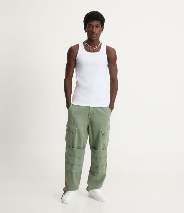 Musculosa Regular Básica en Rib de Algodón 4