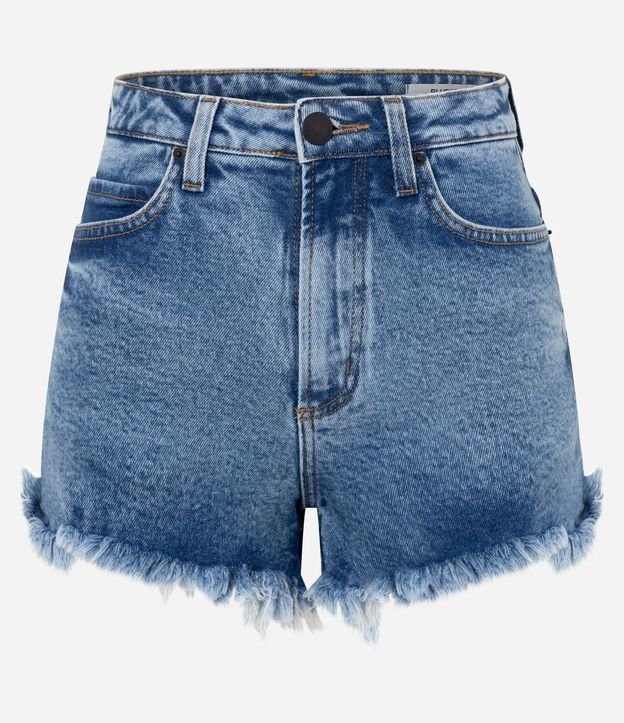 Short Hot Pants en Jeans con Bajo Deshilachado 7