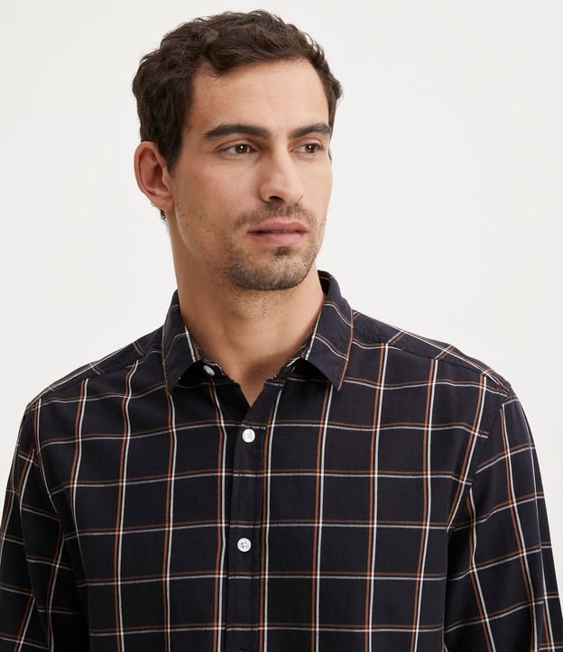 Camisa Cuadrillé Manga Larga en Franela Leviana 5