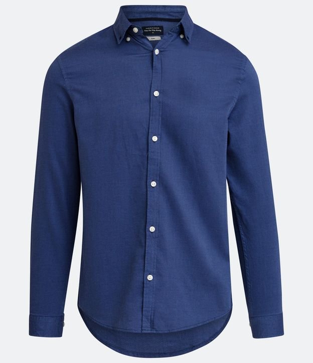 Camisa Manga Larga en Algodón con Estampa Discreta 6