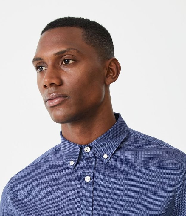 Camisa Manga Larga en Algodón con Estampa Discreta 4
