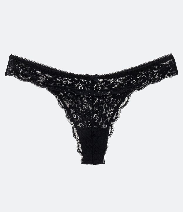 Bombacha Bikini Hilo en Encaje Floral con Cintura Elástica 5