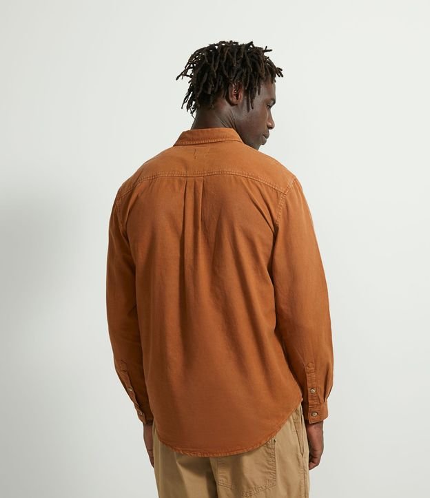 Camisa Manga Larga Lisa con Bolsillos 2