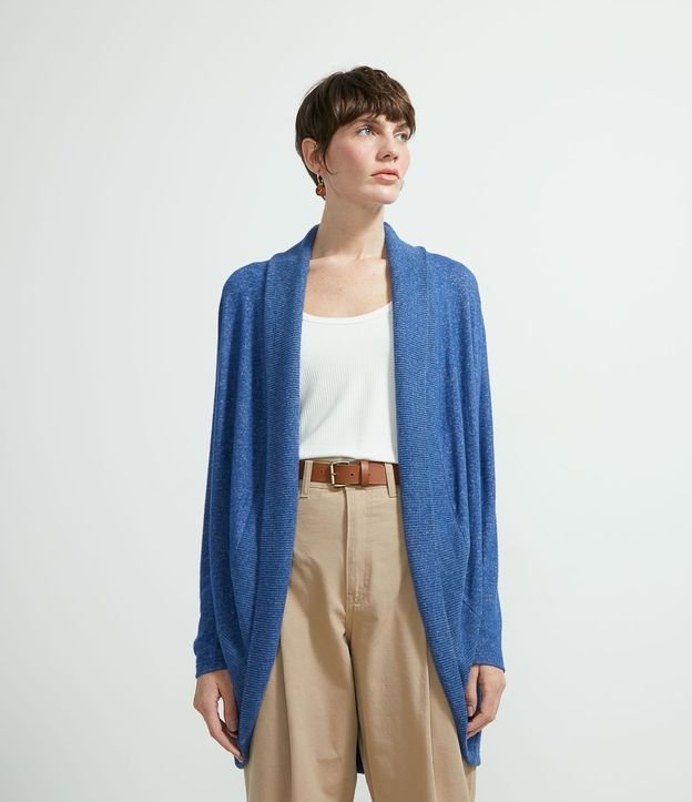 Cardigan Básico en Viscosa con Abertura Total