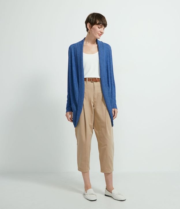 Cardigan Básico en Viscosa con Abertura Total 5