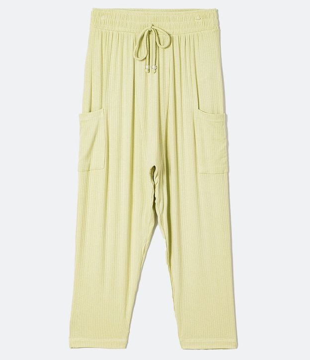 Pantalón Saruel en Viscosa Acanalada con Bolsillos Laterales 6