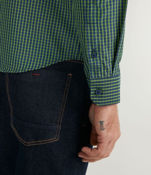 Camisa Manga Larga Slim en Padronaje de Cuadros 4