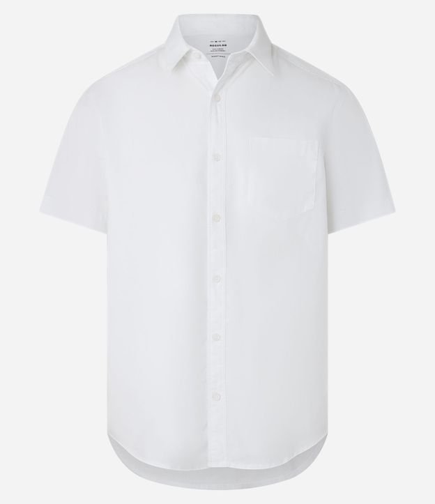 Camisa Comfort Básica en Lino con Bolsillo Delantero 5