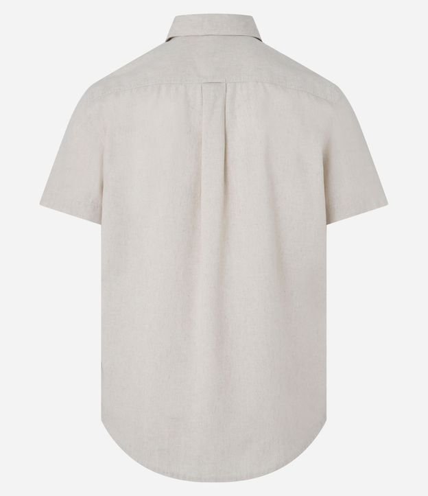 Camisa Comfort Básica en Lino con Bolsillo Delantero 3