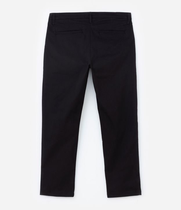 Pantalón Slim Sarjado Cropped Sastrería con Bolsillos 8