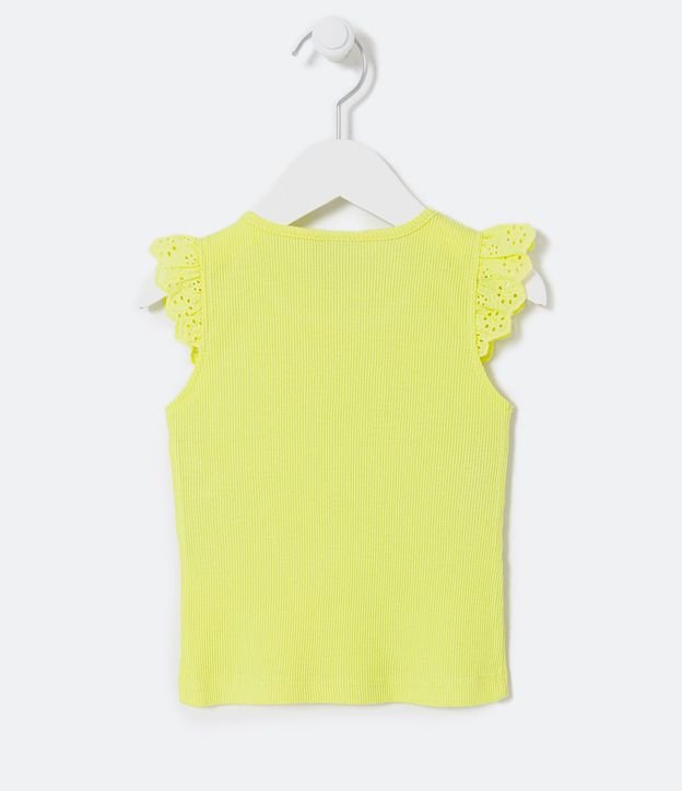 Blusa Infantil Musculosa con Volados en Broderi - Talle 1 a 5 años 2