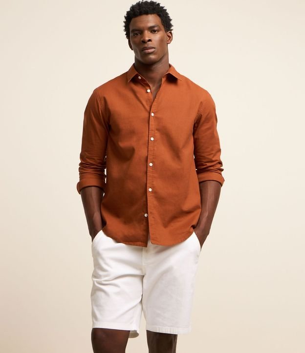 Bermuda Slim en Sarga con Elastano 2