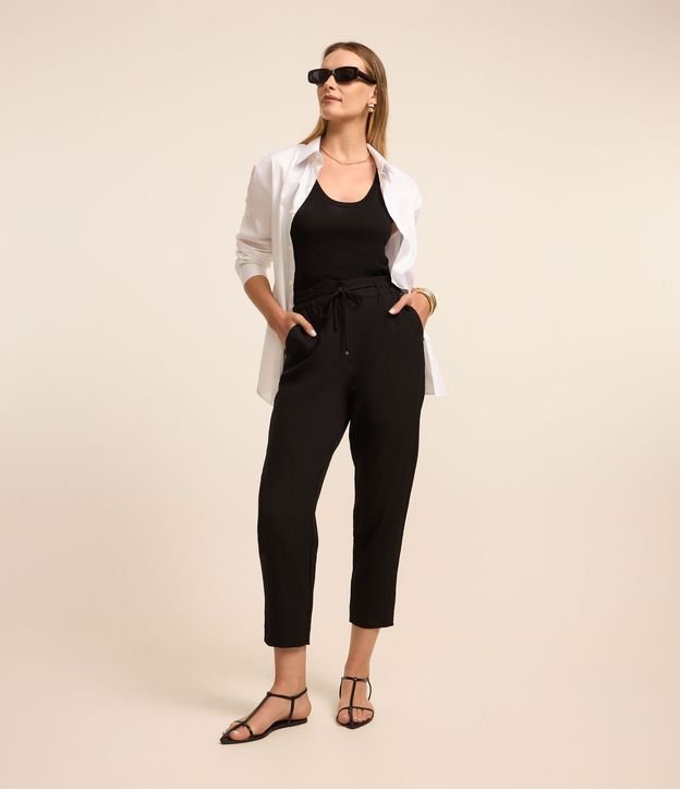 Pantalón Fluido con Cintura Elástica y Lazo 2