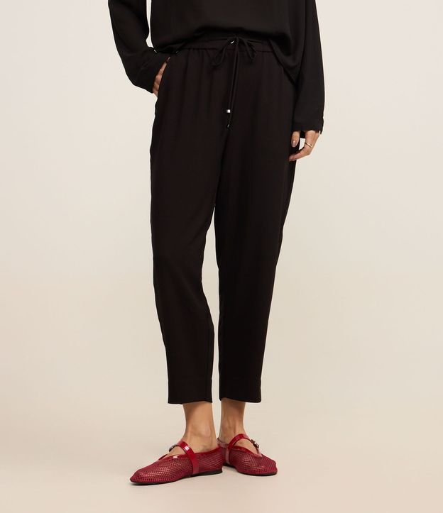 Pantalón Fluido con Cintura Elástica y Lazo 4