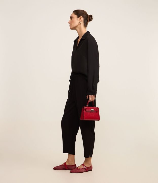 Pantalón Fluido con Cintura Elástica y Lazo 6