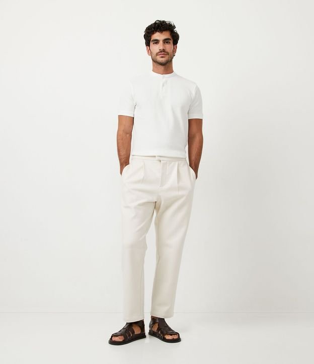 Camisa Polo Slim en Piquet Texturizado con Cuello Polo 3