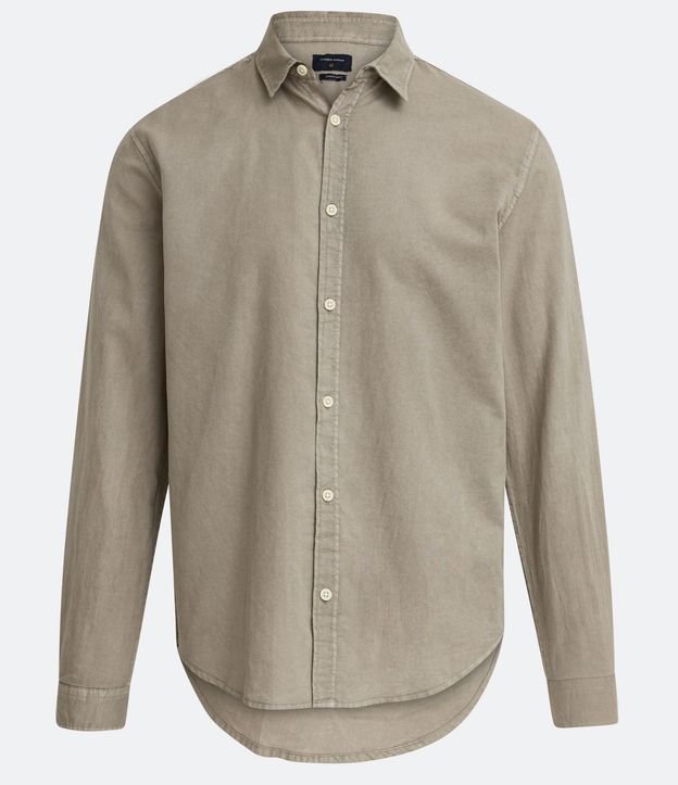 Camisa Manga Larga en Oxford con Efecto Lavado 7