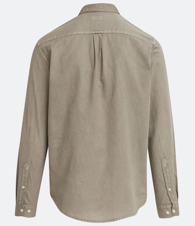 Camisa Manga Larga en Oxford con Efecto Lavado 8