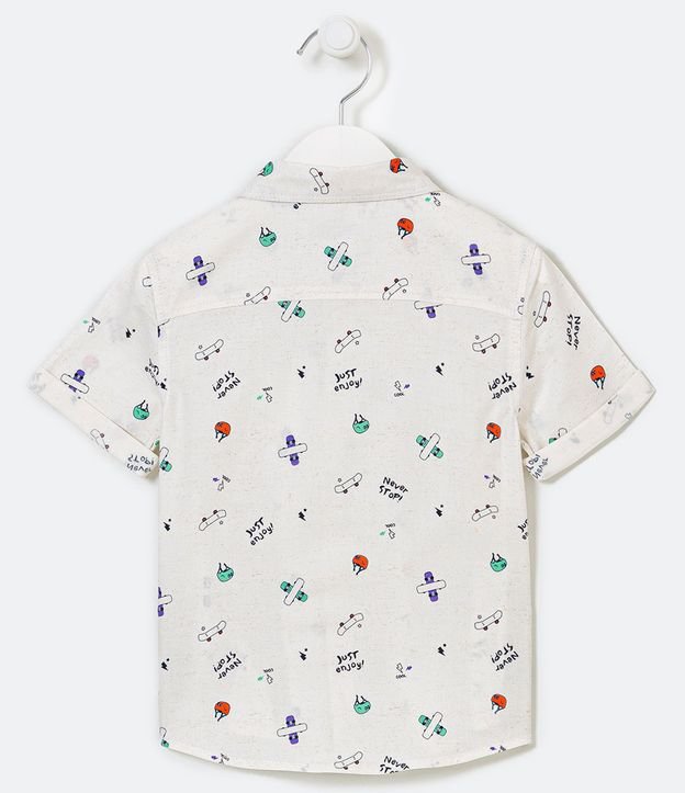 Camisa Infantil Manga Corta con Estampado de Mini Íconos Skate - Tam 1 a 5 años 2