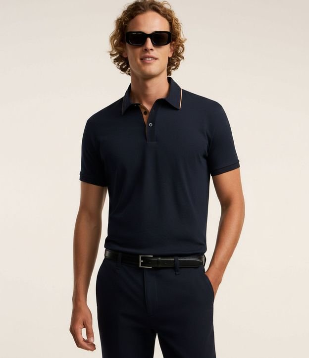 Camisa Polo Regular en Gamuza de Algodón Peruano
