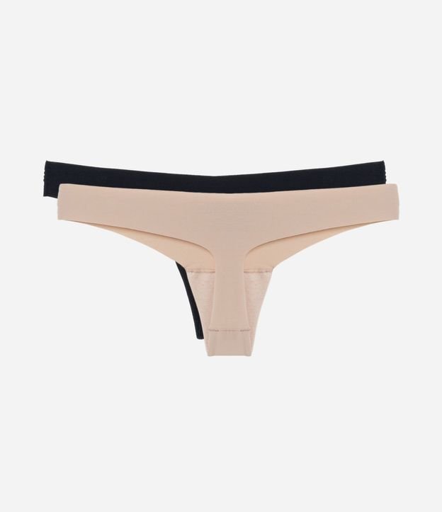 Kit 02 Bombachas Bikini Tanga en Microfibra con Corte a Laser 3